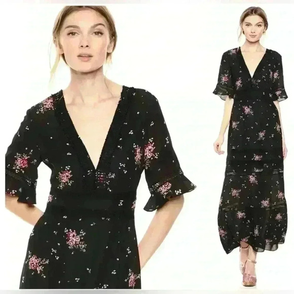 Show Me Your Mumu Tabitha Maxi Dress Dancing Floral Size Medium - Picture 1 of 4